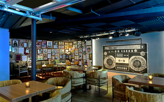 hotel ziggy backroom featuring boom box by Julie Coyle